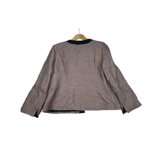 Kasper Rayon/Silk Blend Open Striped Blazer size 14P - Picture 2 of 7